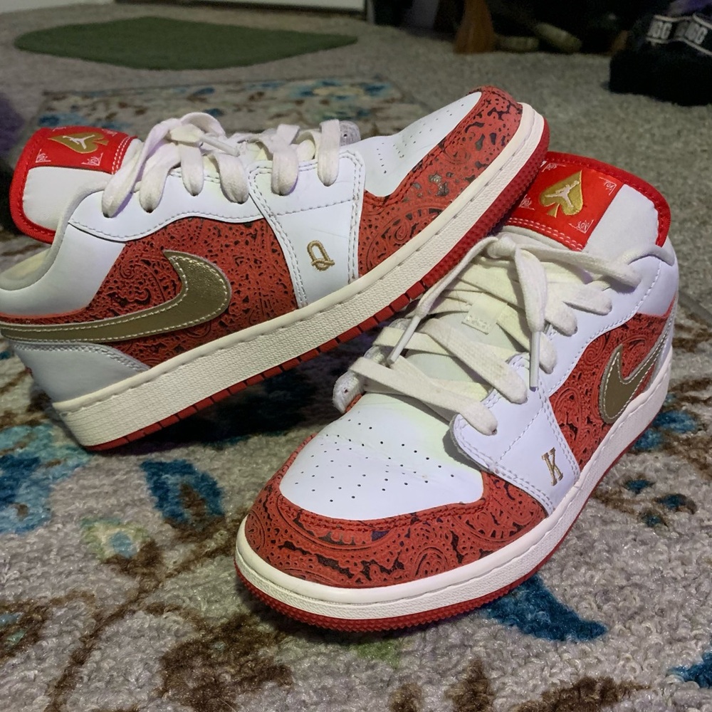 Nike ACES Airforce Ones Red and White Sneakers